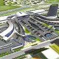 Modern Railway Station Planning Building of a Railway Station in Xuancheng 3d model