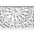 Elegant Wooden Wall Decoration with Intricate Carved Symmetrical Floral Geometric Art Design