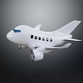 White Small Airplane 3D Model with Streamlined Design Multiple Windows and Tail Wings 3d model