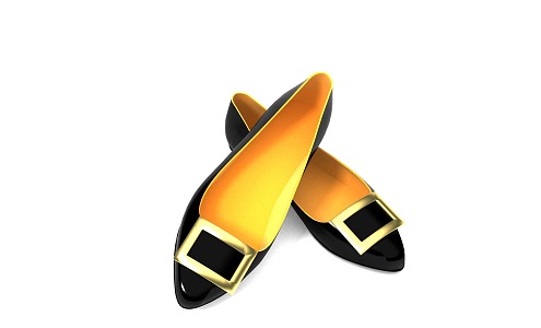 Women's fashion black shoes 3d model