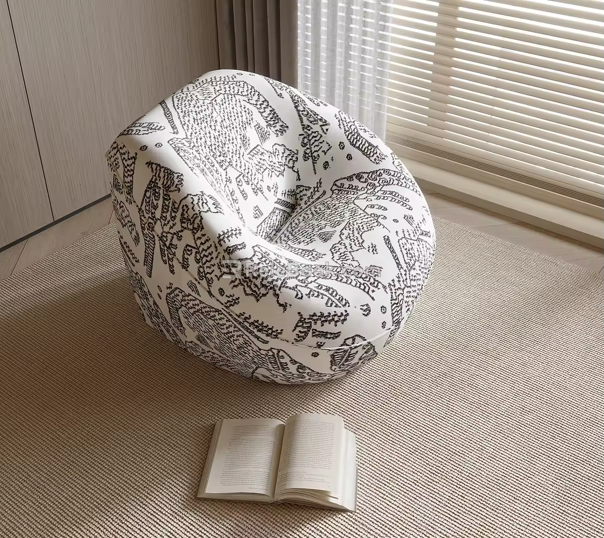 Lazy Sofa Single Sofa Leisure Chair Sofa Stool 3d model
