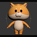 Modern game character kitten cat cartoon orange cat 3d model