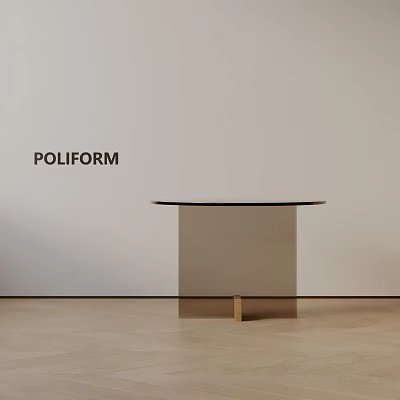Poliform Modern Side Table With Sleek Black Top And Minimalist Structure 3d model