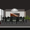 New Chinese-style private room box 3d model