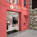 V VIGUE Minimalist Style Clothing Store With Black Dresses White Tops And Checkered Floor