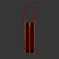 Red Play Equipment Featuring Slide And Ladder With Simple Design For Kids Playground