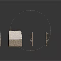 Wooden Stone Building Components With Various Shapes Arches And Wall Fragments