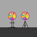 Colorful Lucky Draw Prize Wheels With Various Prizes And Stands