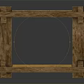 Wooden Frame Stone Top Two Tier Table With Natural Grain And Stable Base