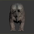 Triceratops Dinosaur Character Realistic 3D Model With Detailed Skin Texture And Large Horns