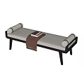New Chinese Style Bed End Stool Bench Sofa Stool 3d model