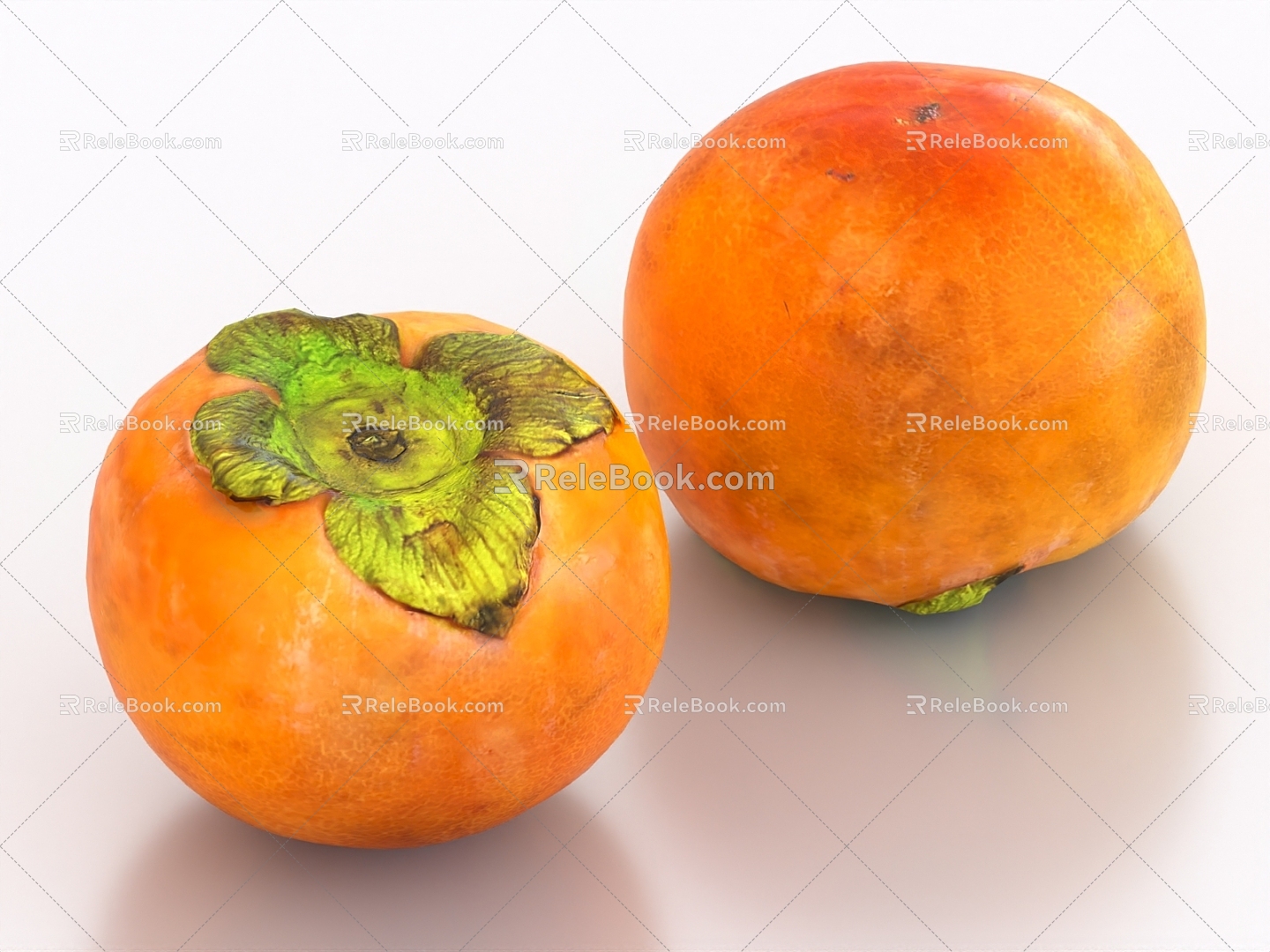 persimmon fruit food 3d model