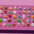 Colorful Assorted Stuffed Toys Collection With Various Cute Animal And Character Designs
