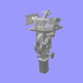 Public Facility Mechanical Device Featuring Rotary Structure And Support Bracket