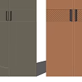Modern Cabinet Doors With Green Copper Purple Beige Textured Panels And Decorative Strips