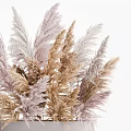 Elegant Bonsai Planter With Feathery Brown Pink Plants On Metal Stand