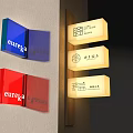 Roadside Facilities Featuring Colorful Eureka Signs And Illuminated Light Boxes With Text