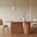 Modern Dining Table and Chair Combination 3d model