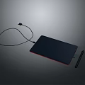 Professional Drawing Tablet With USB Cable And Stylus Pen Black Red Edge Design