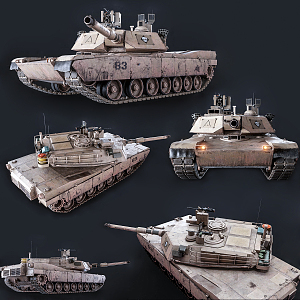 Modern Tank Battle Tank 3d model