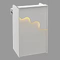 White Reception Desk With Drawer And 31.5 Inch Height 15.7 Inch Width 23.6 Inch Depth