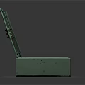 Household Electrical Distribution Box Open with Green Metal Case and Internal Safety Components