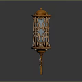 Vintage Light Fixture with Intricate Metal Carvings Ornate Dome Top and Decorative Base Stand