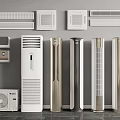 Various Types Of Air Conditioner Fans Including Wall Mounted And Floor Standing Models
