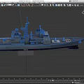 Donald Cook DDG-75 Destroyer Warship Cruiser Frigate Ship Carrier Low Face Number Low Model Film and Television Realism 3d model