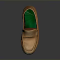 Comfortable Brown Leather Loafers With Stitched Design For Casual Daily Wear