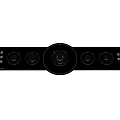 Contemporary Black Kitchen Range Hood With Multiple Control Knobs And Sleek Design