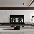 Modern TV Background Wall Interior Design With Marble Texture TV And Minimalist Decor