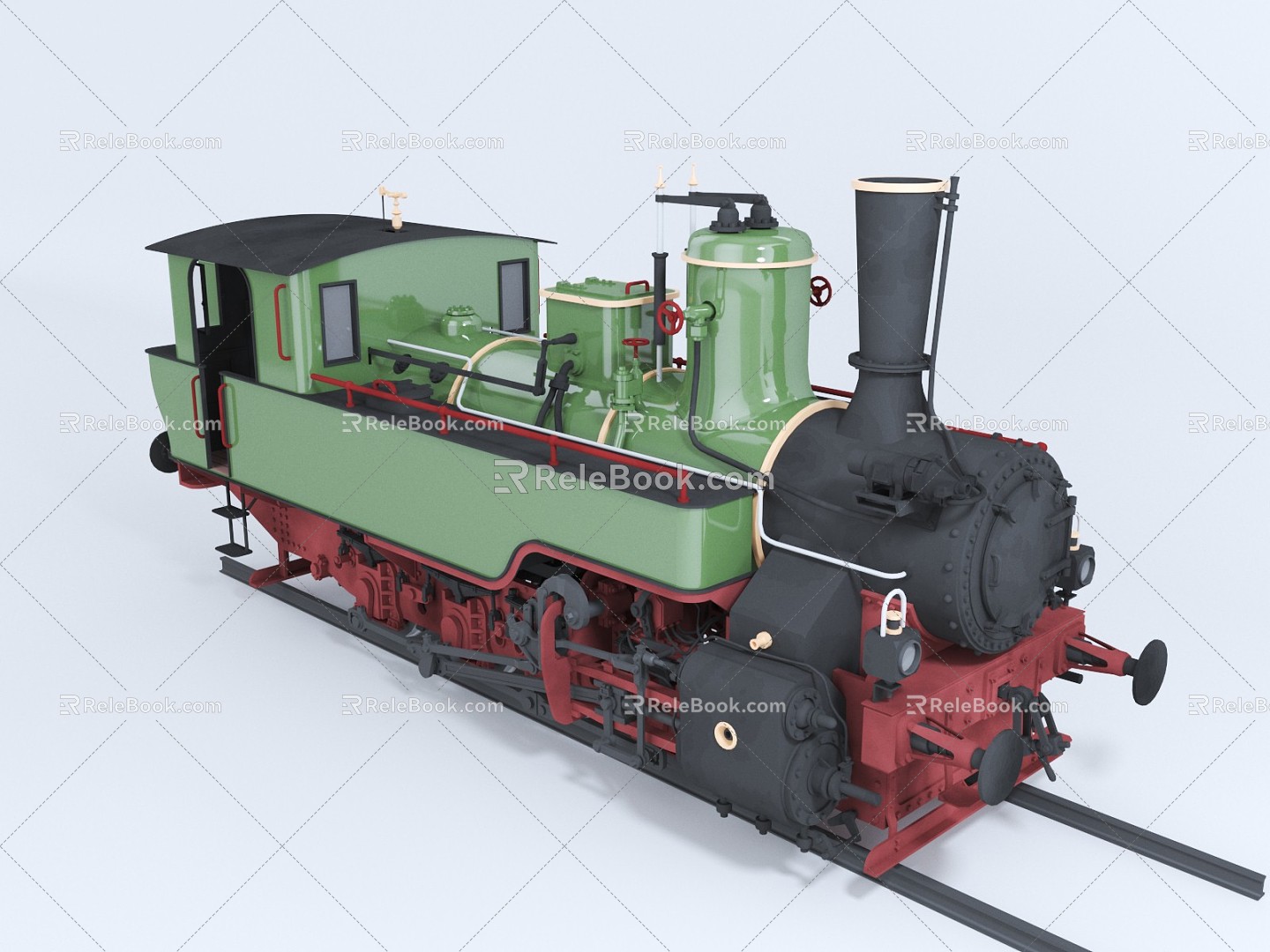 Modern locomotive train 3d model