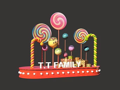 Modern Meichen Candy 3d model Modern Meichen Candy 3d model