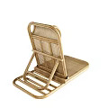 Light Beige Woven Leisure Chair With Simple Design And Comfortable Recline