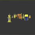 Colorful Construction Vehicle Toy Collection With Crane Truck Dump Truck And Small Models