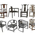 Various Traditional And Modern Armchairs With Wooden Frames And Upholstered Seats