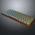 Modern RGB Backlit Mechanical Keyboard With Colorful Rainbow Lighting And Aluminum Frame Design