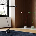 Retro Floor Lamp Rocker Table Lamp Fishing Lamp Reading Lamp 3d model