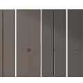 Dark Gray Cabinet Doors With Various Handle Designs And Modern Styles