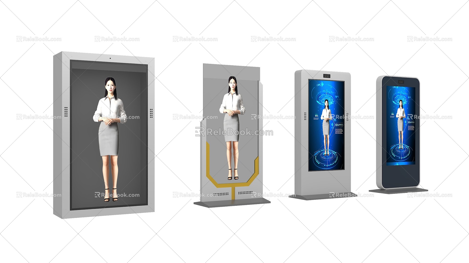 Technology AR Digital Human AR Virtual Human Artificial Intelligence Digital Human Virtual commentator Virtual Transparent Screen Electronic Screen 3d model