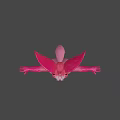 Pink Game and Movie Character With Large Ears And Outstretched Arms