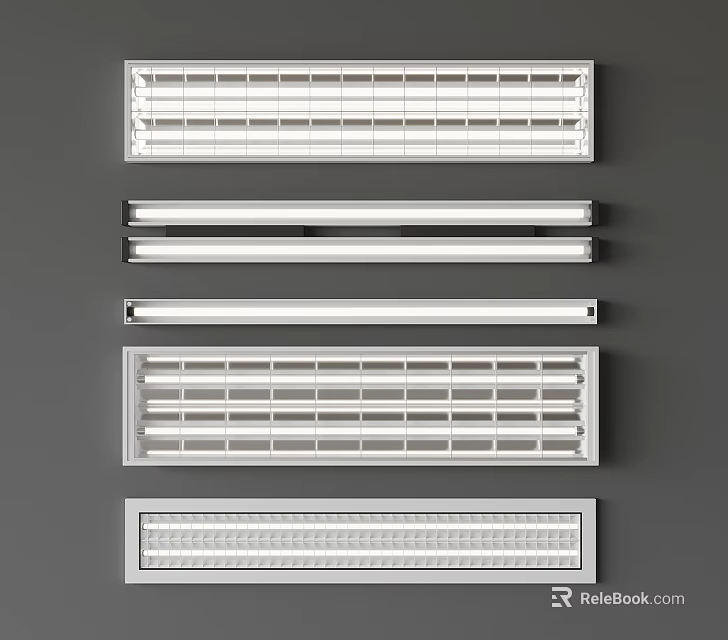 Various White Vent Grille Designs For Home Wall And Ceiling Applications 3d model 