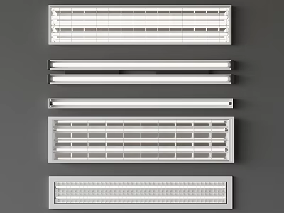 Various White Vent Grille Designs For Home Wall And Ceiling Applications 3d model