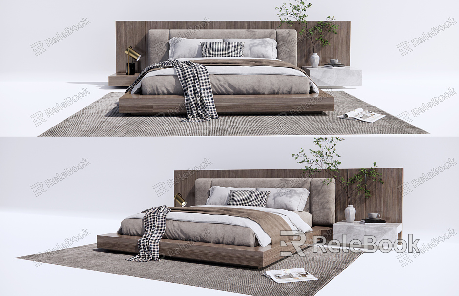 Modern Background Double Bed Double Bed model