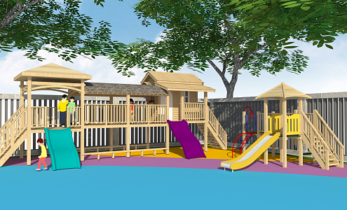 Children's Playground Modern Slide 3d model