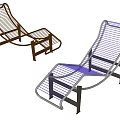Gold and Silver Wire Frame Lounge Chair Modern Outdoor Furniture Design