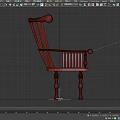 Classic Wooden Single Chair With Slat Back Armrest And Solid Wood Legs