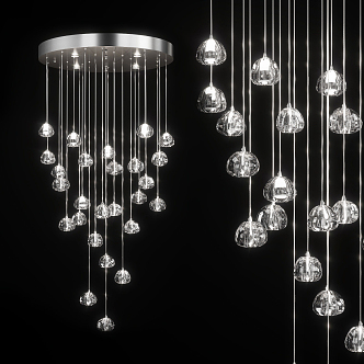 Modern Crystal Chandelier Glass Crystal Chandelier 3d model