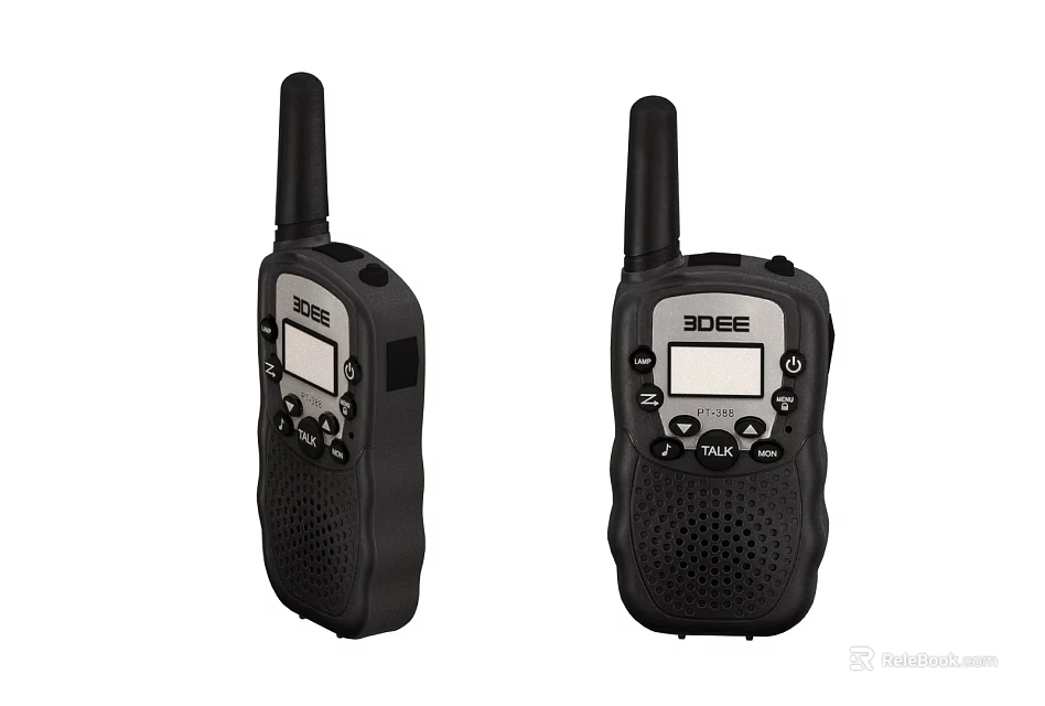 JASEE Handheld Two Way Radios Portable Digital Communication Black Device 3d model 